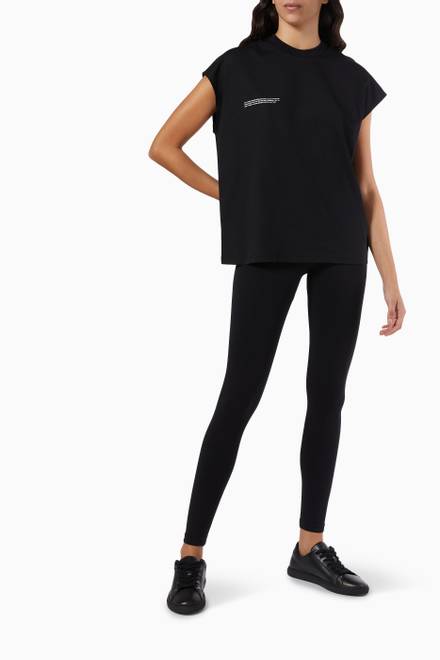 hover state of Organic Cotton Cropped Shoulder T-shirt with C-FIBER™    