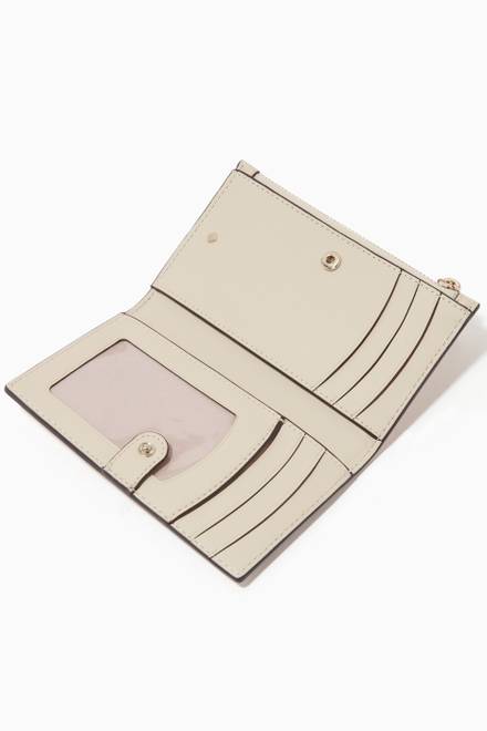 hover state of Petal Small Floral Bi-fold Wallet in Leather 