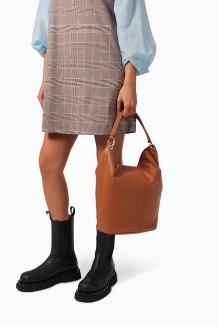 hover state of Bucket Bag in Leather 