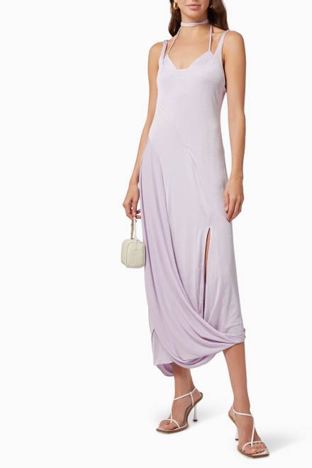 hover state of Roxanne Draped Dress in Jersey 