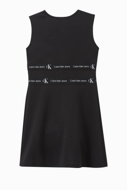 hover state of Logo Tape Milano Dress in Cotton Jersey  