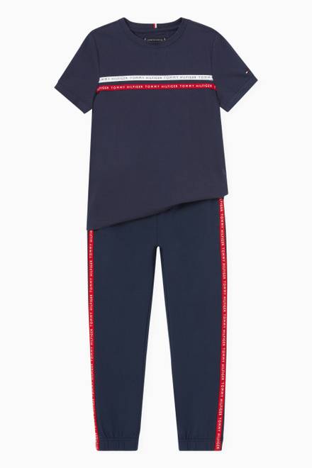 hover state of Logo Tape Sweatpants in French Terry 