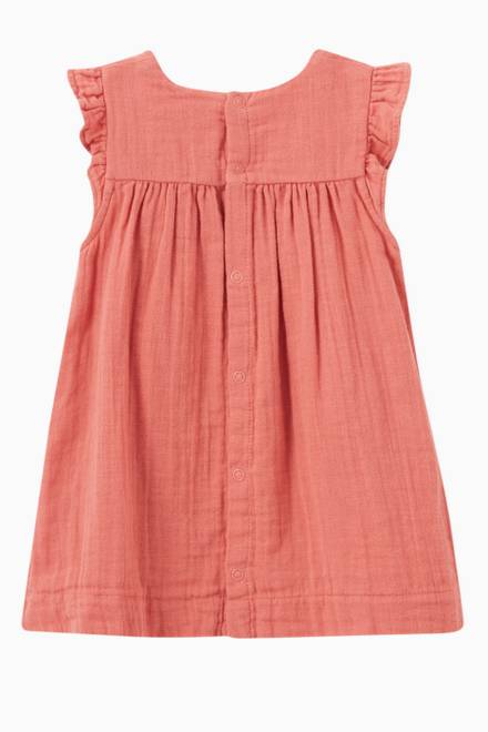 hover state of Ruffled Dress in Organic Cotton 