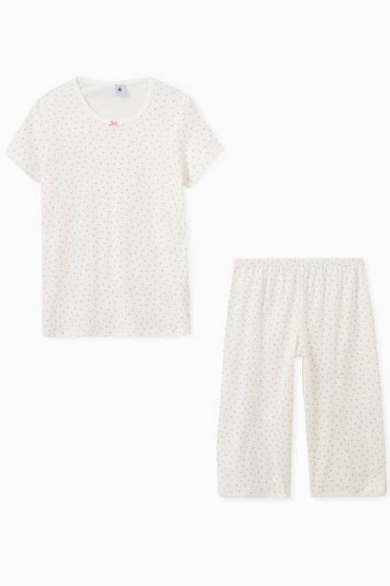 hover state of Heart Pyjama Set in Cotton   