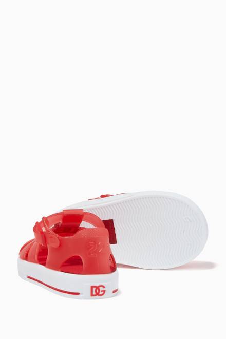 hover state of DG Interlock Logo Jelly Sandals 