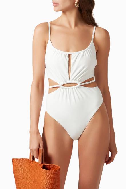 hover state of Genesis Strappy One Piece Swimsuit in Nylon Spandex  