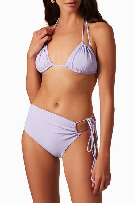 hover state of Ruched Double Strap Bikini Top