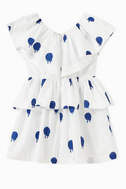 hover state of Ruffle Drippy Print Dress 