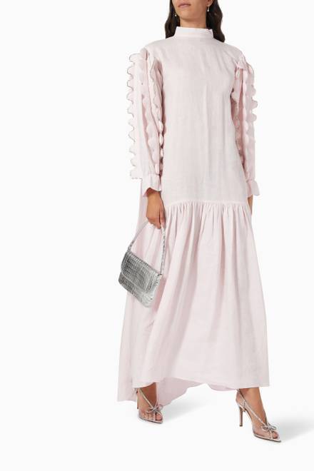 hover state of Ruffle Kaftan in Linen