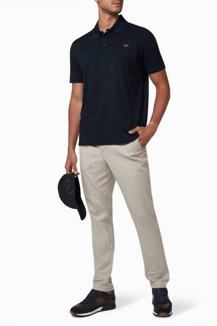 hover state of Polo Shirt in Organic Cotton Piqué   