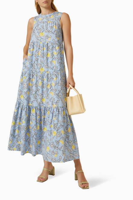 hover state of Salita Tiered Maxi Dress in Cotton Poplin  