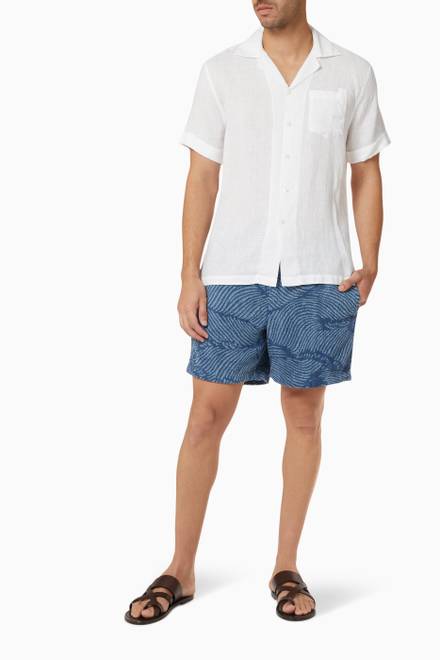 hover state of Wavy Shorts in Cotton Terry 