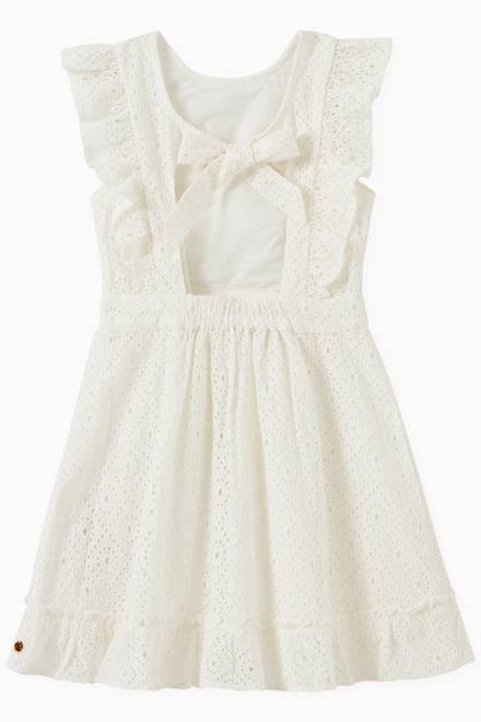 hover state of Brodery Anglaise Ruffle Dress in Cotton 