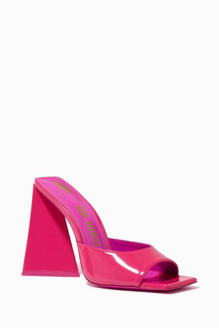 hover state of Devon Slip-on Mule Heels in Patent Leather 