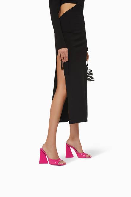 hover state of Devon Slip-on Mule Heels in Patent Leather 