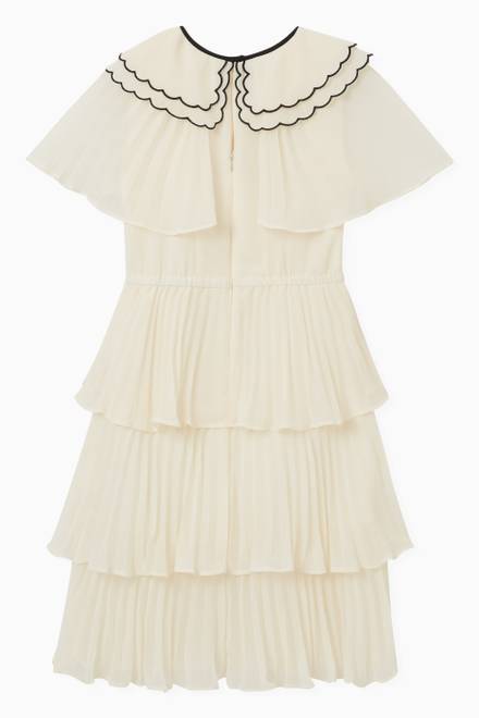 hover state of Scallop Collar Dress in Chiffon 