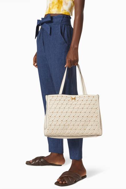 hover state of Maretta Tote Bag in Faux Leather   