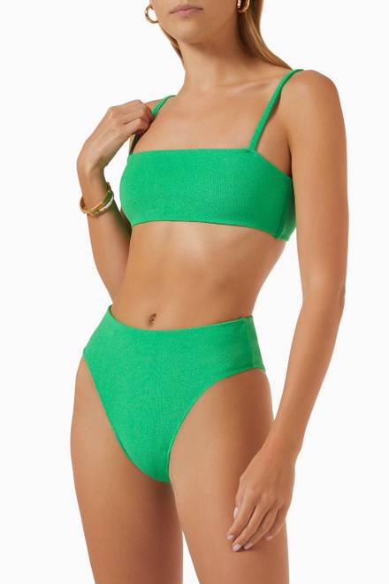 hover state of Chania Bikini Bottoms in Stretch Nylon Towelling