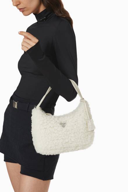 hover state of Re-Edition Mini Bag in Wool & Cashmere  