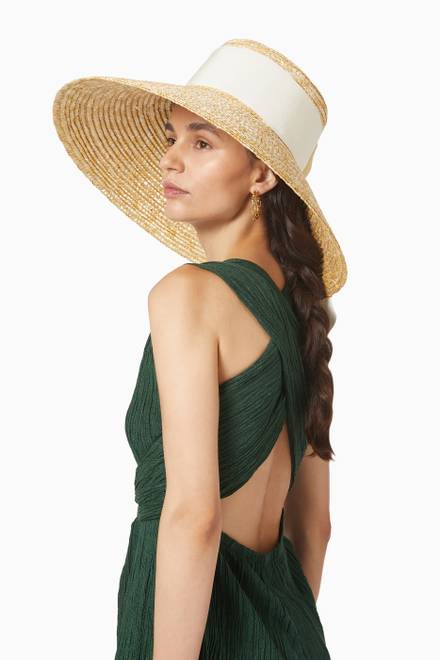 hover state of Mirabel Sun Hat in Straw 
