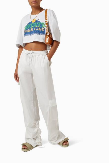 hover state of Silla Wide Leg Pants in Organic Cotton  
