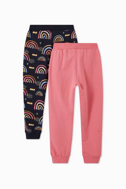 hover state of Rainbow Print Sweatpants in Cotton, Set of 2