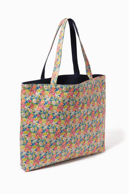hover state of Floral Tote Bag in Cotton