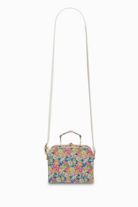 hover state of Aimane Floral Briefcase Bag in Organic Cotton