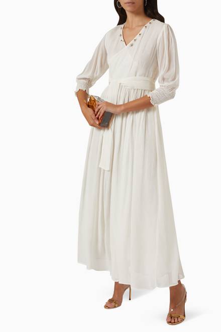 hover state of Celine Maxi Dress in Linen    