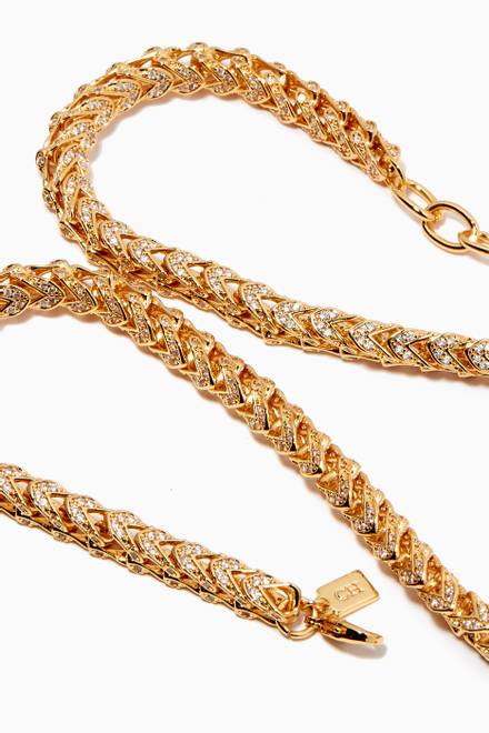 hover state of Alexis Chain Necklace in 18kt Gold-plated Brass  