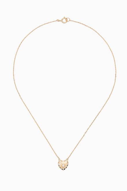 hover state of Mini Mila Heart Diamond Necklace in 18kt Gold