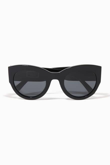 Shop Versace Brown Medusa Chain Sunglasses for Women | Ounass UAE