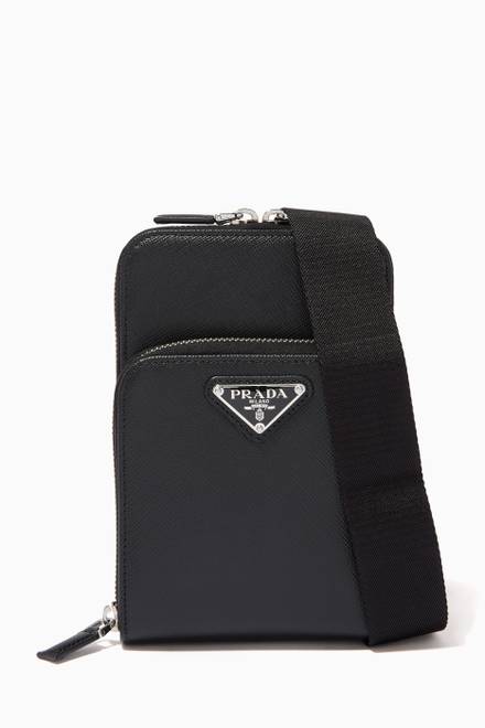 re nylon and saffiano leather smartphone case