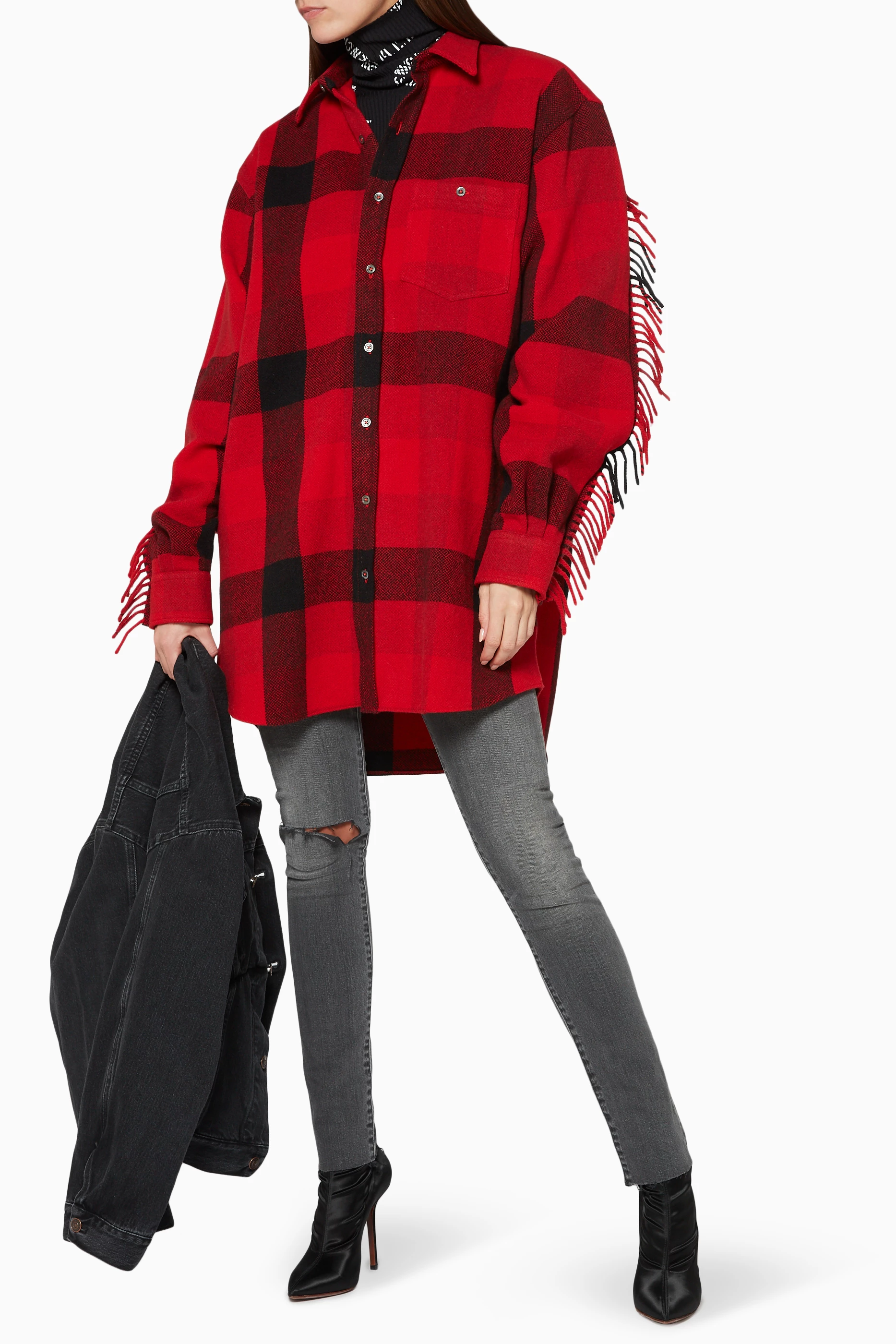 登坂着 VETEMENTS Red Flannel Western Shirt - シャツ