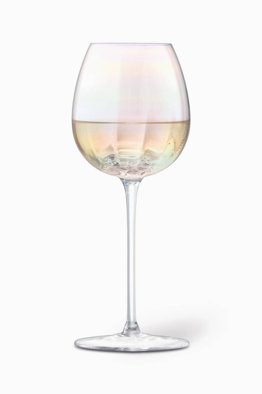 Shop Luxury Lsa International White Pearl Wine Glass Set