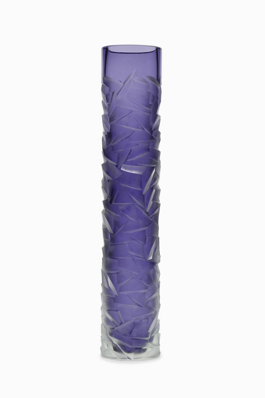 Shop Luxury Accract Purple Glass Long Vase Ounass Uae