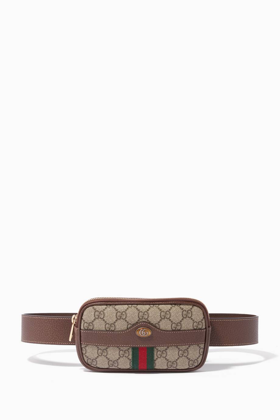 Shop Luxury Gucci Beige Small Ophidia GG Supreme Belt Bag | Ounass UAE